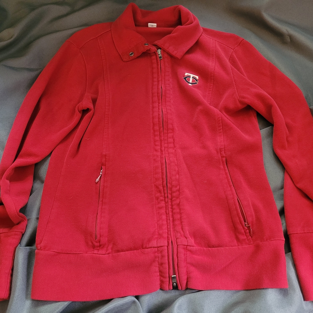 Minnesota Twins Cutter & Buck Women's Red Bomber Jacket